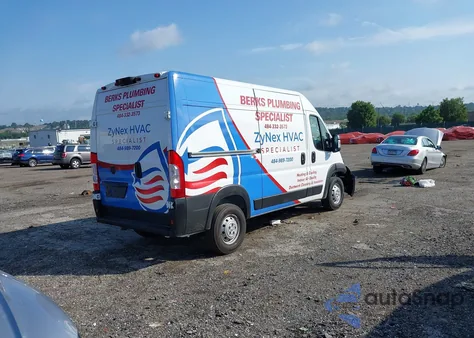 2023 Ram Promaster 2500 High Roof 136 Wb из США, поврежденный, VIN 3C6LRVCG8PE565968